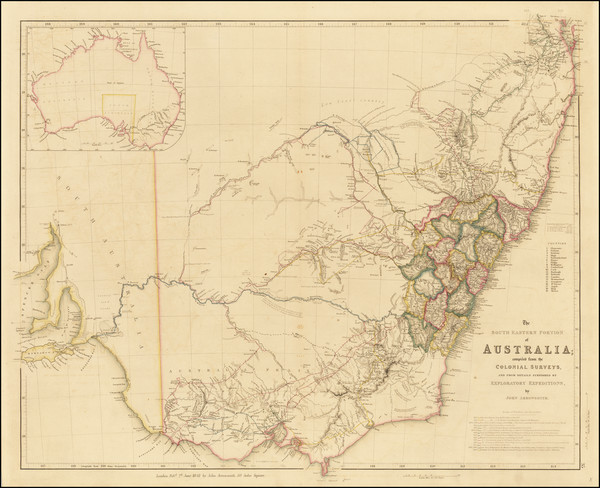 47-Australia Map By John Arrowsmith