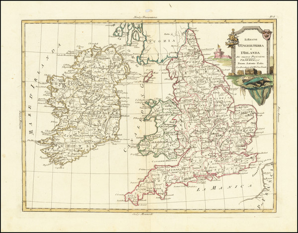 61-British Isles Map By Antonio Zatta