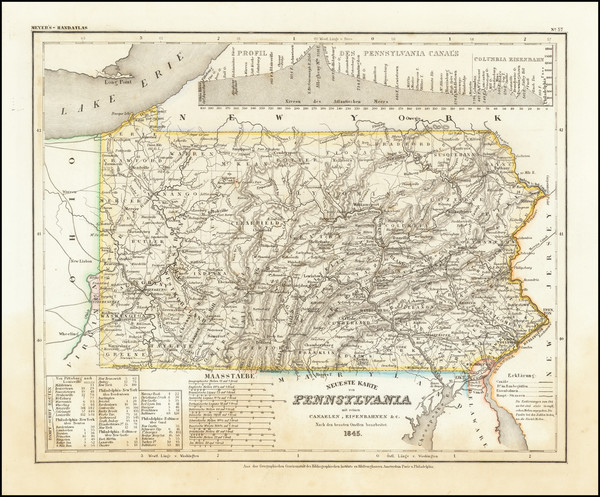 54-Pennsylvania Map By Joseph Meyer