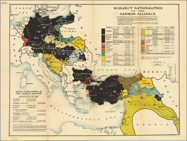 60-Europe, Europe, Middle East, Holy Land, Turkey & Asia Minor, World War I and Germany Map By