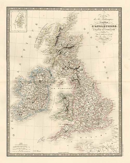 52-Europe and British Isles Map By J. Andriveau-Goujon