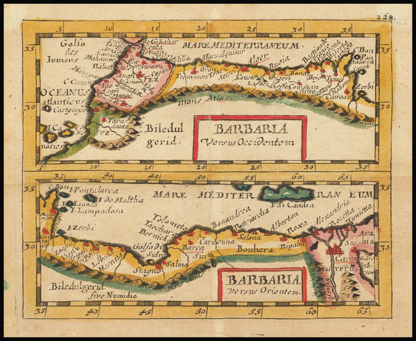 78-North Africa Map By Abraham Ortelius / Johannes Baptista Vrients