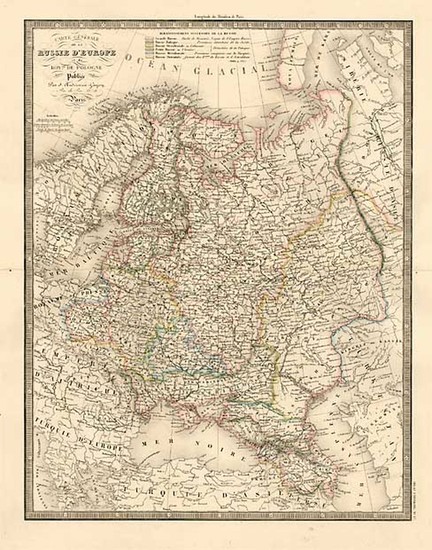 47-Europe, Poland, Russia and Baltic Countries Map By J. Andriveau-Goujon