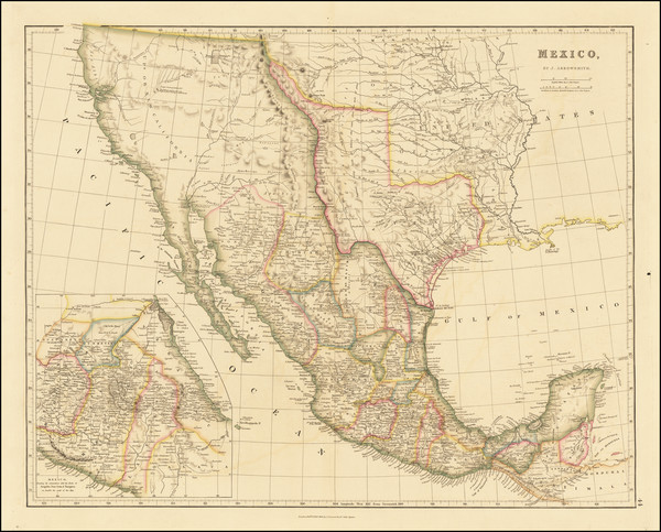 4-Texas, Southwest, Rocky Mountains and California Map By John Arrowsmith