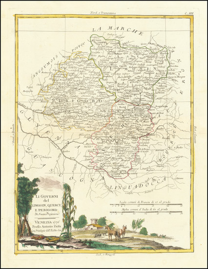 70-Grand Sud-Ouest Map By Antonio Zatta