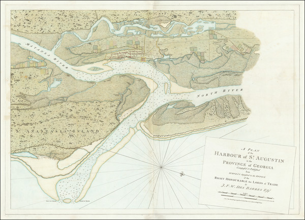 79-Georgia Map By Joseph Frederick Wallet Des Barres