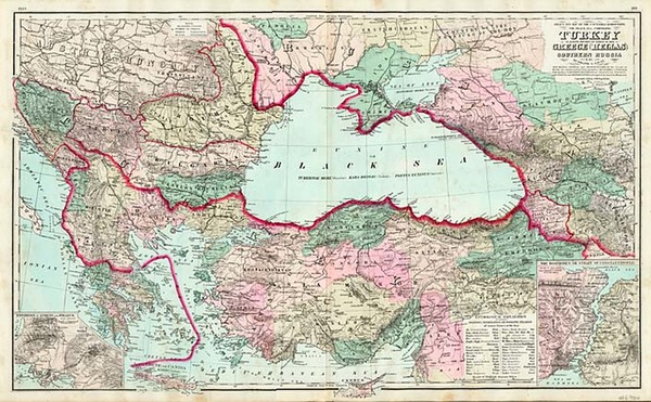 49-Europe, Russia, Balkans, Mediterranean, Asia, Turkey & Asia Minor and Russia in Asia Map By