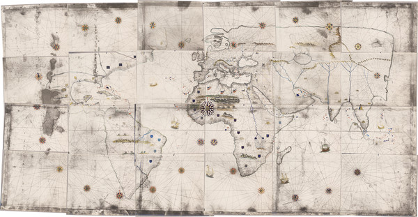 24-World Map By Girolamo de Verrazano