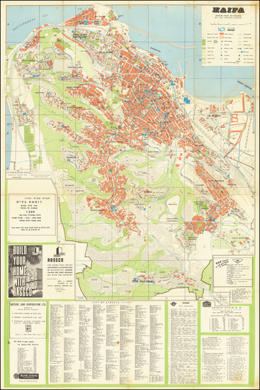 63-Middle East and Holy Land Map By Zvi Friedlander