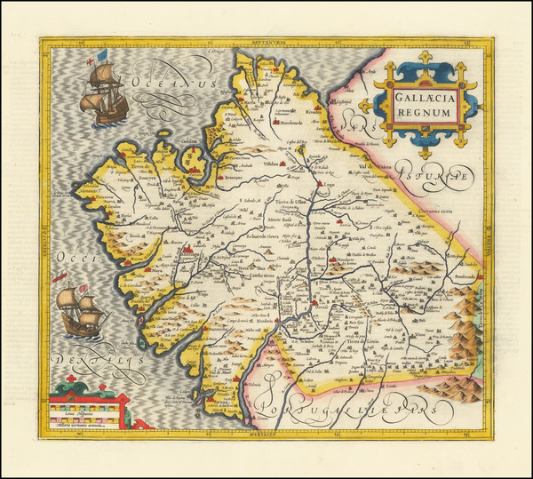 26-Spain Map By  Gerard Mercator