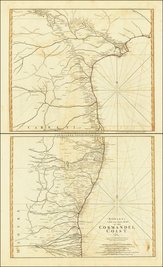 46-India Map By Carington Bowles  &  Jonathan Carver