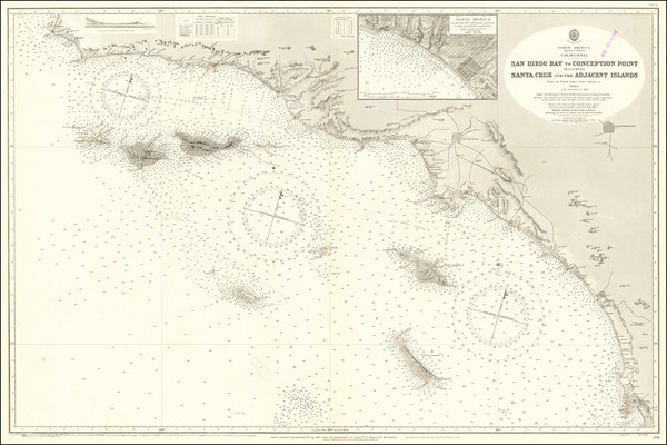 50-California, Los Angeles and Other California Cities Map By British Admiralty