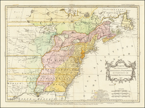 53-United States, North America and Canada Map By Thomas Kitchin / Jean Palairet