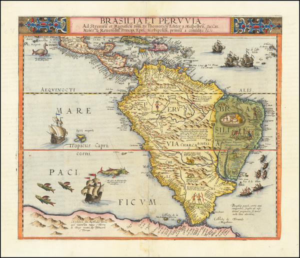 2-South America Map By Cornelis de Jode