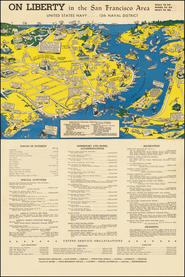 8-Pictorial Maps and San Francisco & Bay Area Map By Gus Schneider