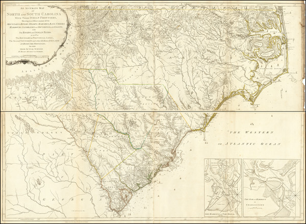 25-Southeast, North Carolina and South Carolina Map By Henry Mouzon