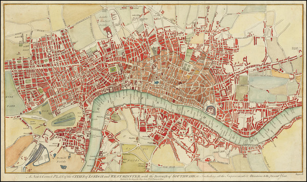 78-London Map By Alexander Hogg