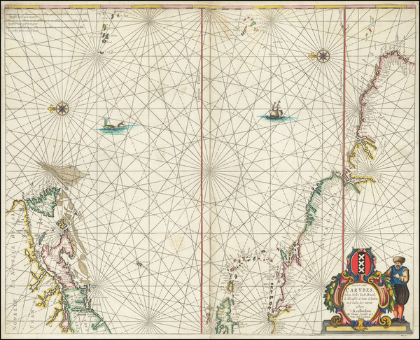 12-New England, Mid-Atlantic, Caribbean, Brazil, Venezuela and Canada Map By Anthonie (Theunis)   