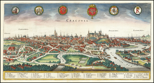 59-Poland Map By Matthaus Merian