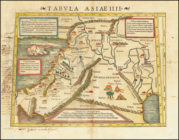 49-Mediterranean, Middle East, Holy Land and Balearic Islands Map By Sebastian Munster