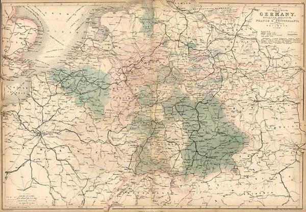 88-Europe, Europe, Netherlands, France and Germany Map By Adam & Charles Black