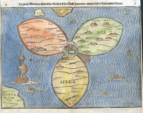 26-World and World Map By Heinrich Buenting