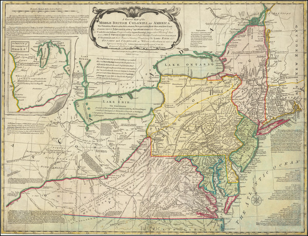 54-United States, Mid-Atlantic and Midwest Map By Lewis Evans / John Bowles