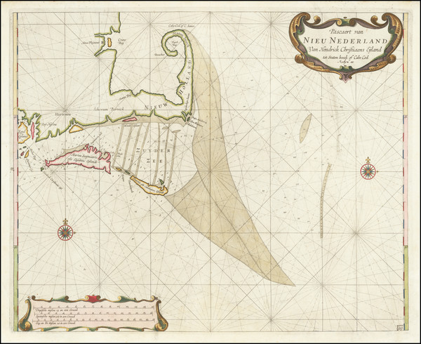 60-New England and Massachusetts Map By Arent Roggeveen / Jacobus Robijn