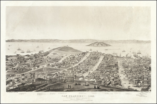 50-San Francisco & Bay Area Map By Charles   Braddock Gifford