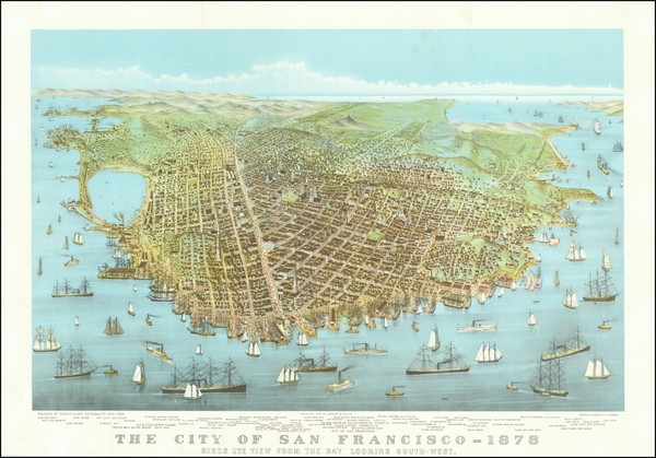 30-San Francisco & Bay Area Map By Nathaniel Currier / Joseph C. Ives