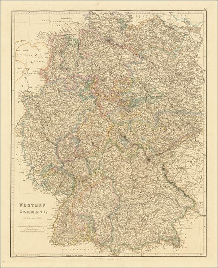 47-Germany Map By John Arrowsmith
