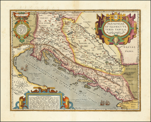 59-Balkans Map By Abraham Ortelius