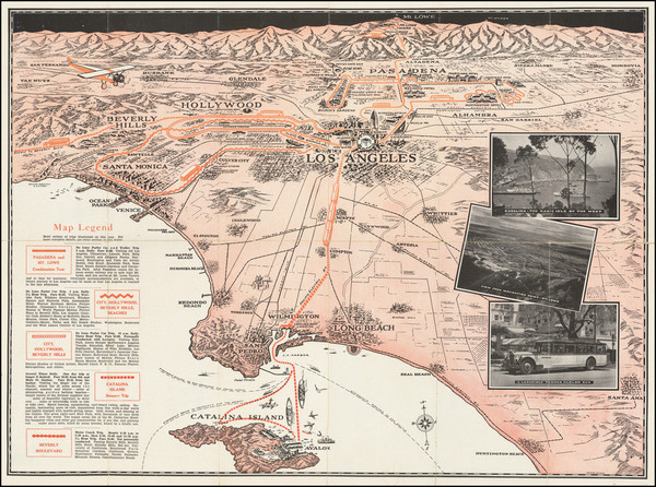 86-Pictorial Maps and Los Angeles Map By W. Calkins