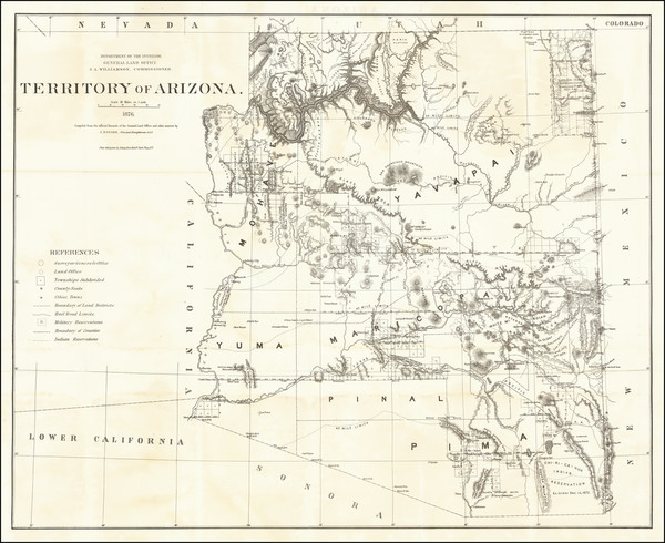 16-Arizona Map By General Land Office