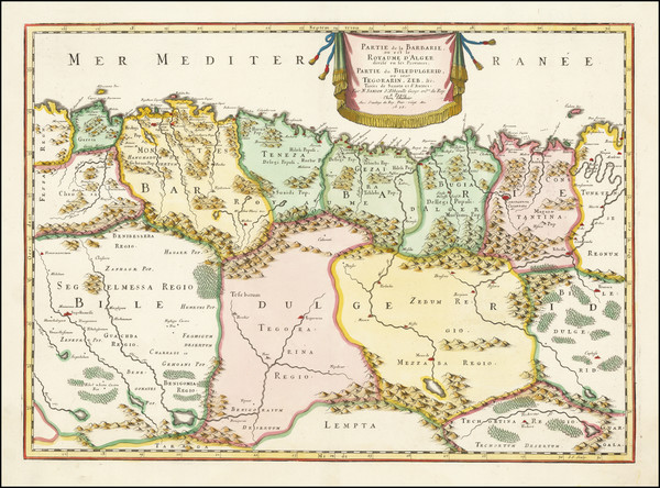 68-North Africa Map By Nicolas Sanson