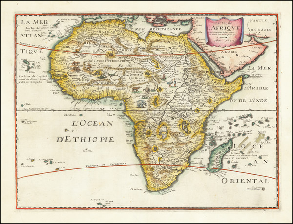 81-Africa Map By Melchior Tavernier / Petrus Bertius