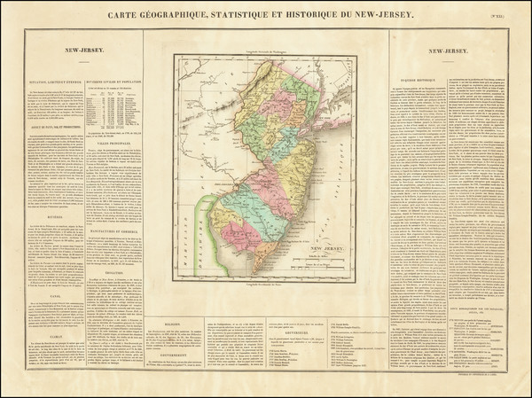10-New Jersey Map By Jean Alexandre Buchon