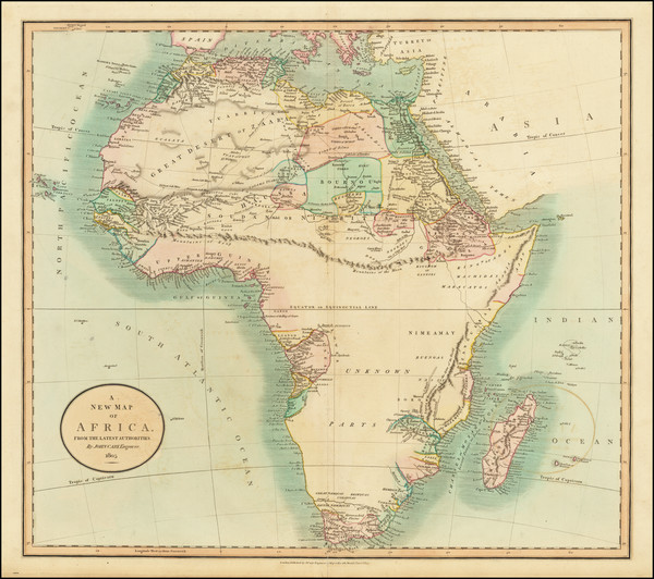 16-Africa and Africa Map By John Cary