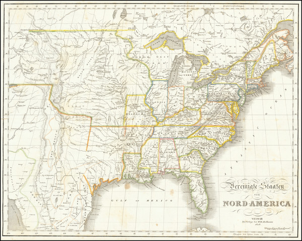 74-United States Map By Wilhelm Hoffman