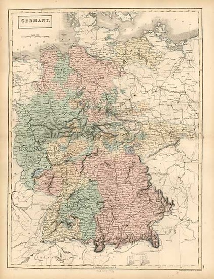 31-Europe, Baltic Countries and Germany Map By Adam & Charles Black