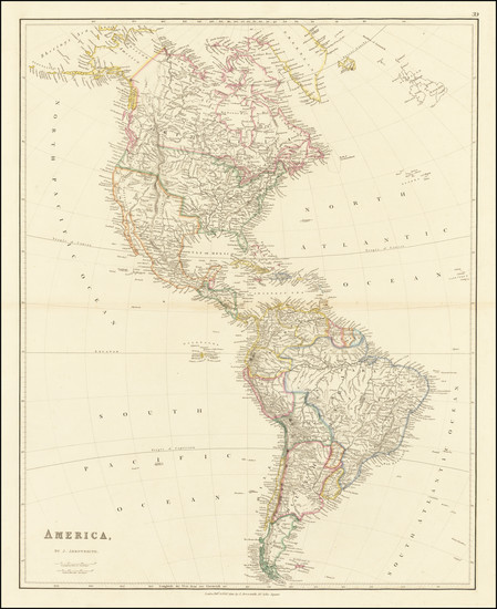 95-Texas and America Map By John Arrowsmith