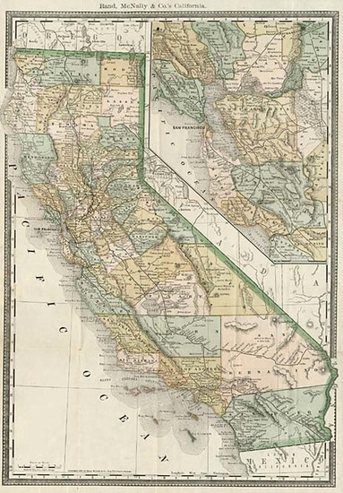 26-California Map By William Rand  &  Andrew McNally