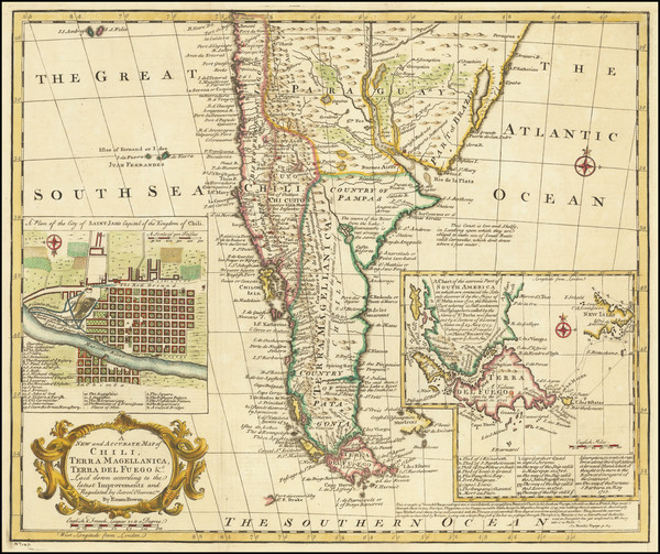 29-South America Map By Emanuel Bowen