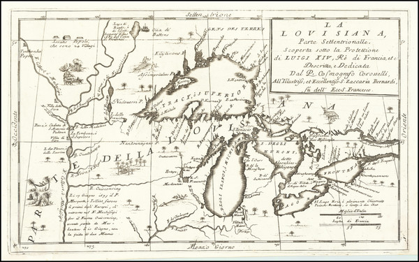 99-Midwest, Michigan, Canada and Eastern Canada Map By Vincenzo Maria Coronelli