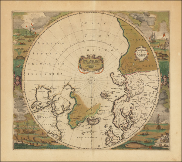 7-Northern Hemisphere, Polar Maps, Russia, Scandinavia and Canada Map By Frederick De Wit