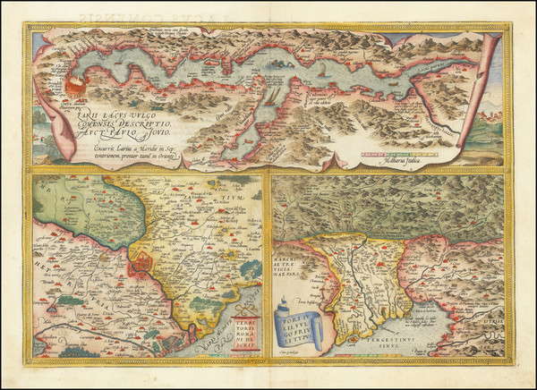 88-Northern Italy Map By Abraham Ortelius