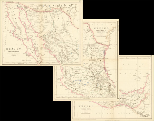 43-Mexico and Baja California Map By Henry Darwin Rogers  &  Alexander Keith Johnston