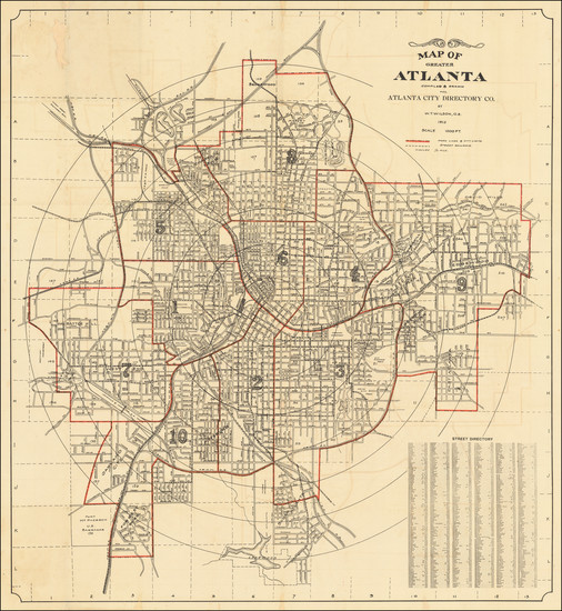 65-Georgia Map By W. Tom Wilson