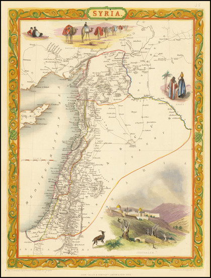 97-Middle East and Holy Land Map By John Tallis