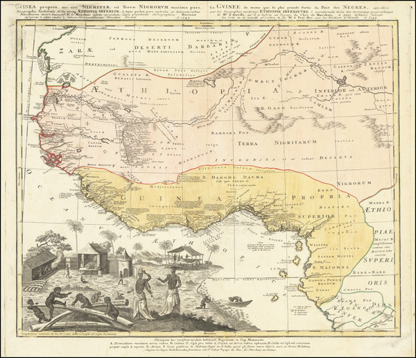 19-West Africa Map By Homann Heirs / Johann Matthaus Haas